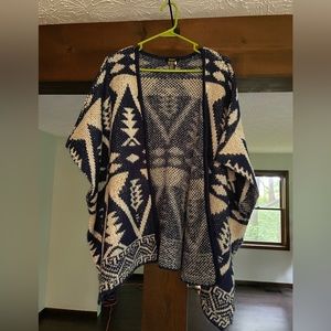Forever 21 Blue and White Cardigan (One Size)